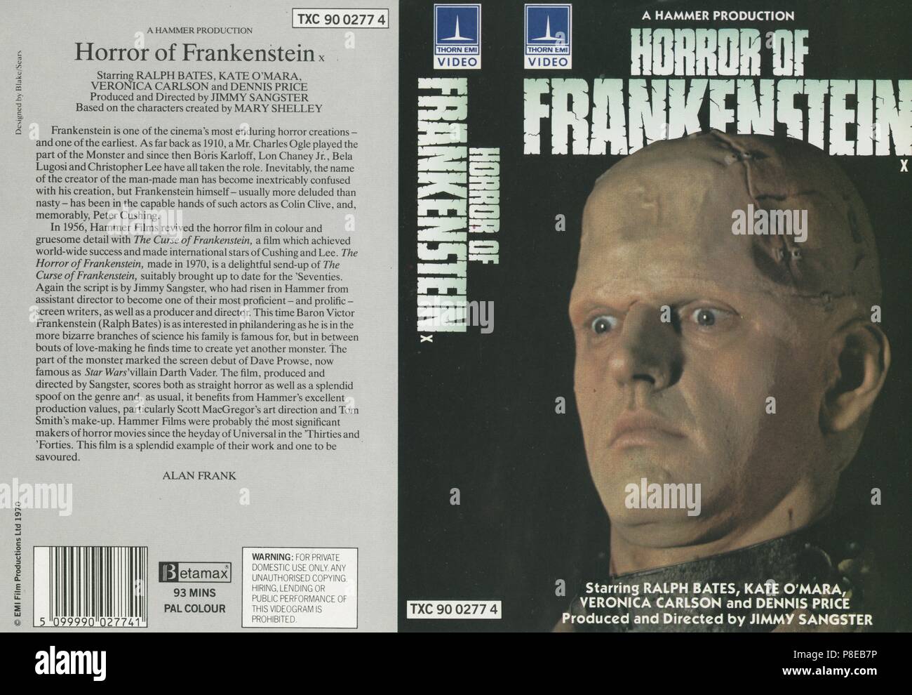 L'orrore di Frankenstein (1970) David Prowse, Data: 1970 Foto Stock