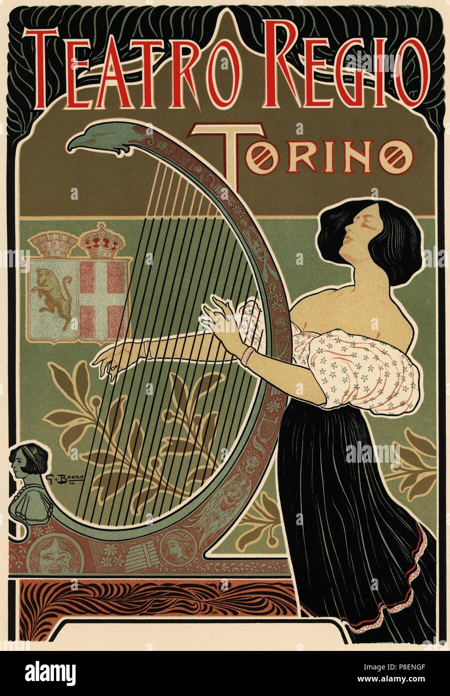 Teatro Regio Torino (poster). Museo: Collezione privata Foto stock - Alamy