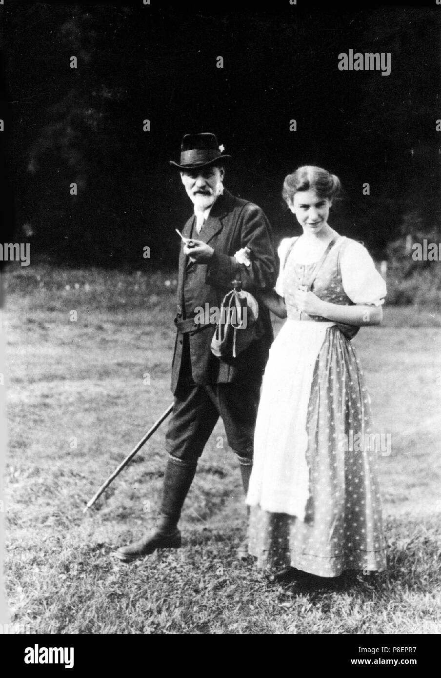 Sigmund e Anna Freud nelle Dolomiti. Museo: Collezione privata. Foto Stock