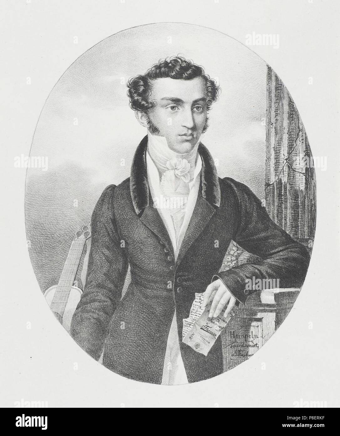 Ritratto del compositore e poeta Nicholai Alexandrovich Korsakov (1800-1820). Museo: Membro Hermitage di San Pietroburgo. Foto Stock