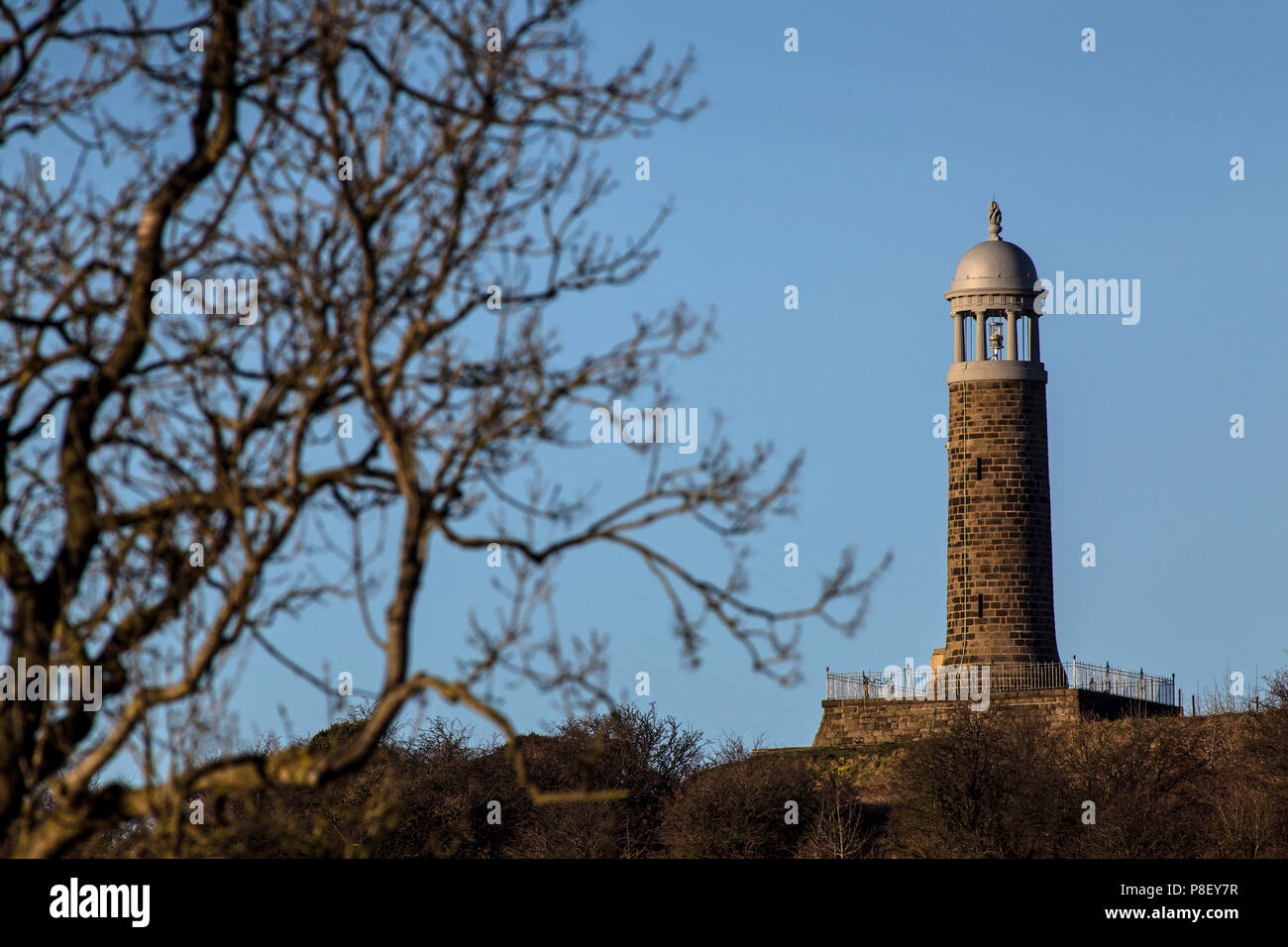 Crich Stand Memorial Tower, DERBYSHIRE REGNO UNITO Foto Stock