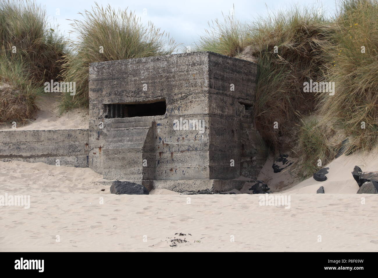 Bunker presso il Bar bocca Portstewart Strand Foto Stock