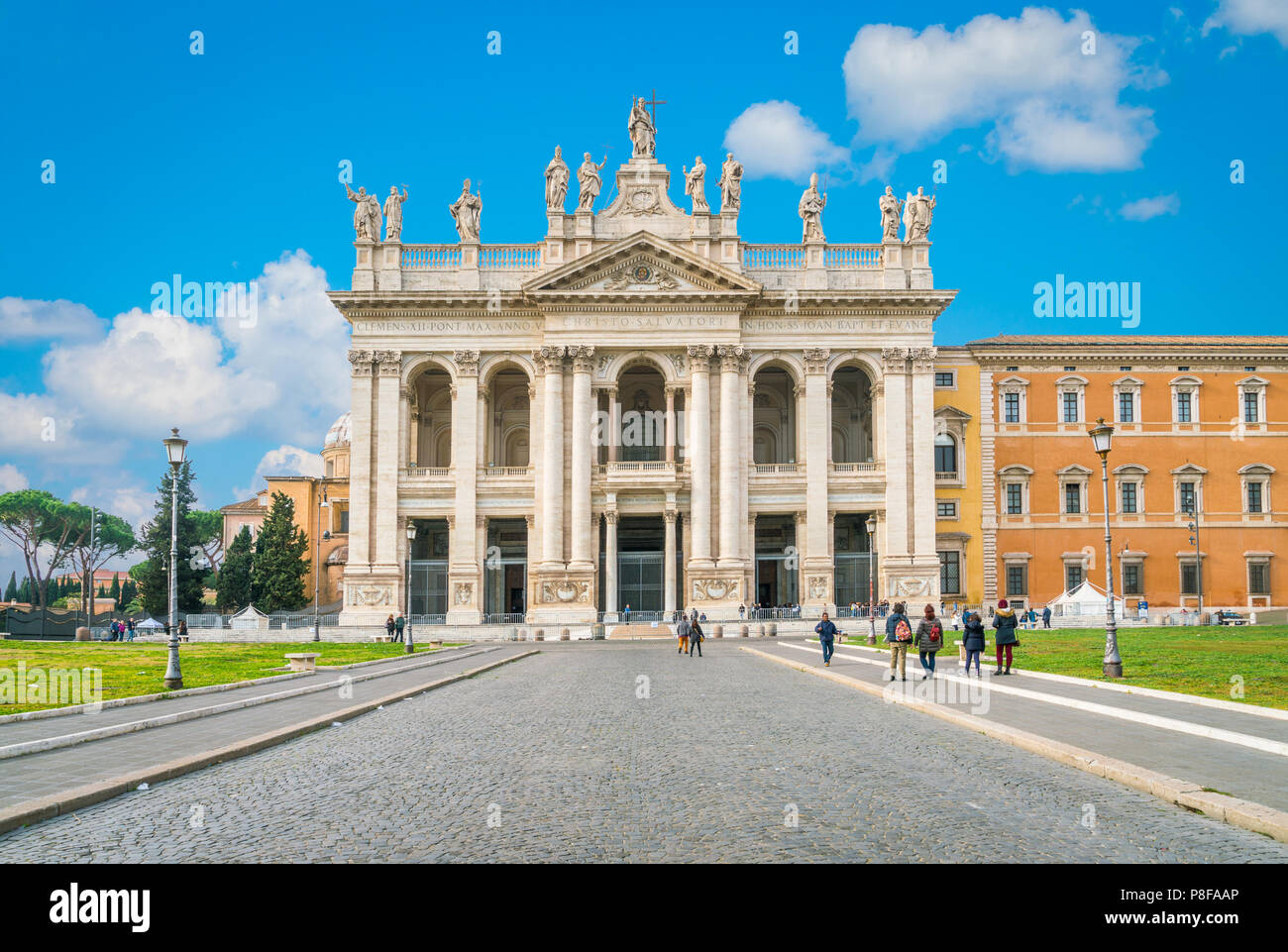 Basilica di San Giovanni in Laterano a Roma, Italia. Foto Stock
