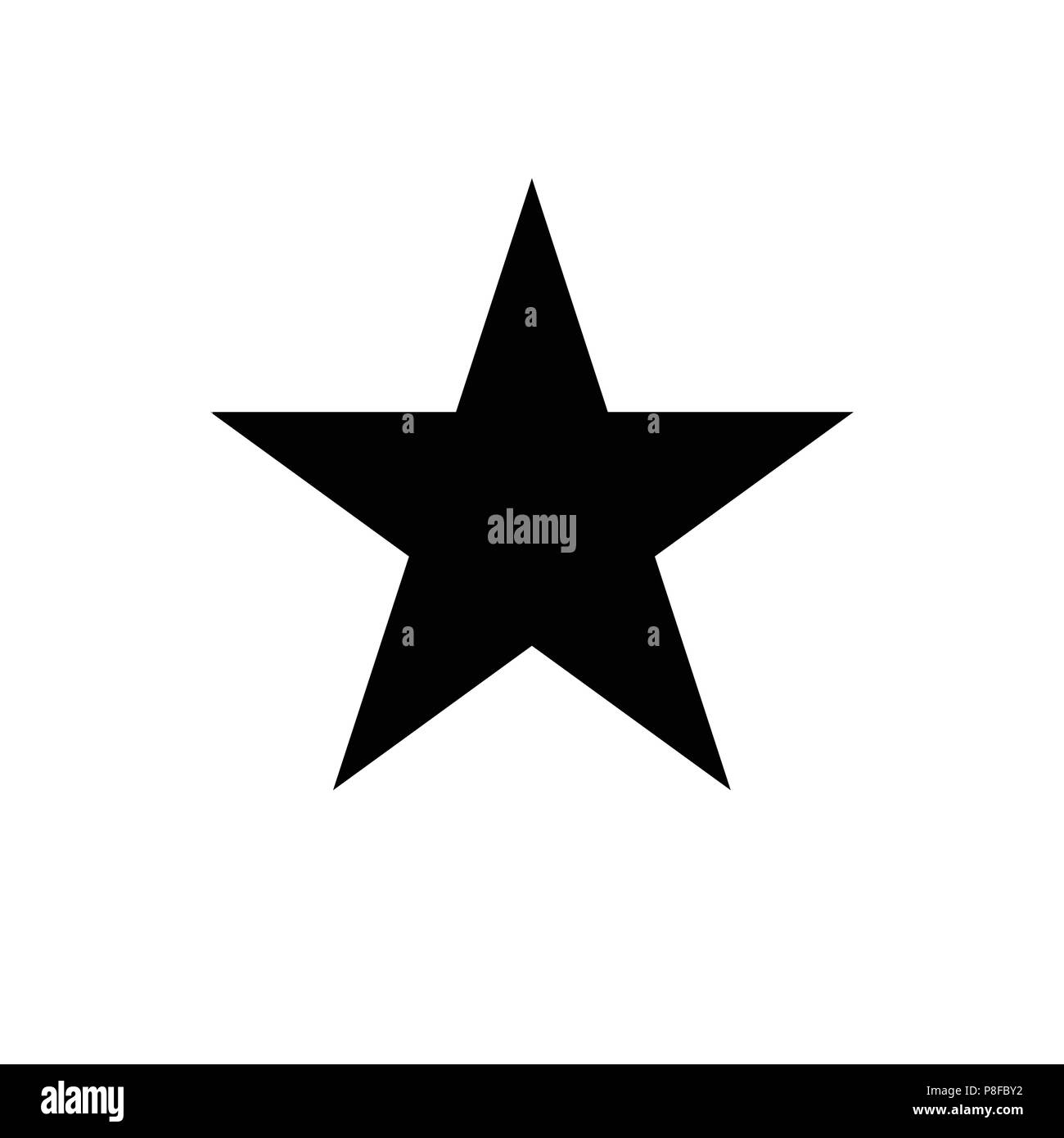 Icona a forma di stella, forma classica. Facilmente colorabile design vettoriali su sfondo isolato. Illustrazione Vettoriale