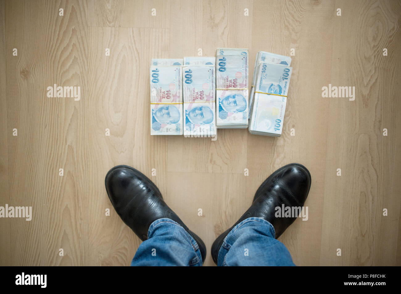 La lira turca, valuta turca, turco denaro Foto Stock