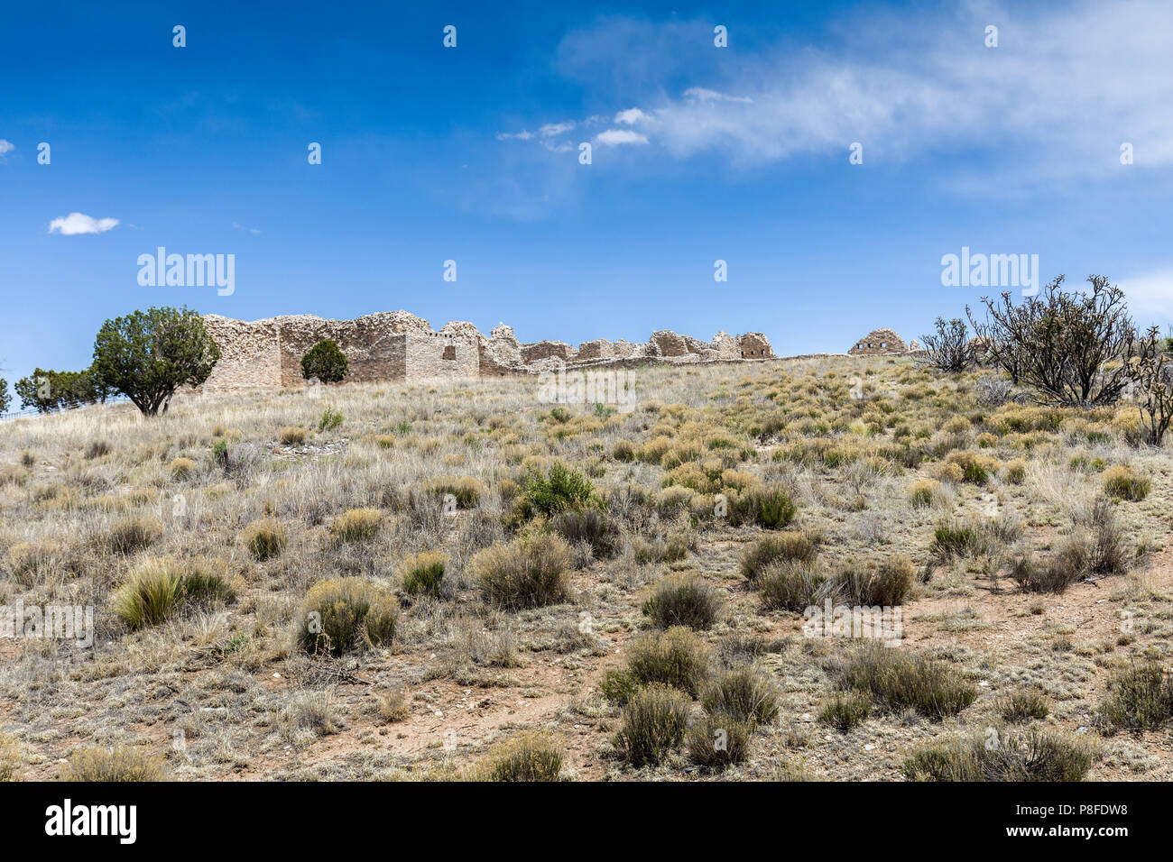 Gran Quivira, resti di un Tompiro Indian Pueblo Village, New Mexico, NEGLI STATI UNITI Foto Stock