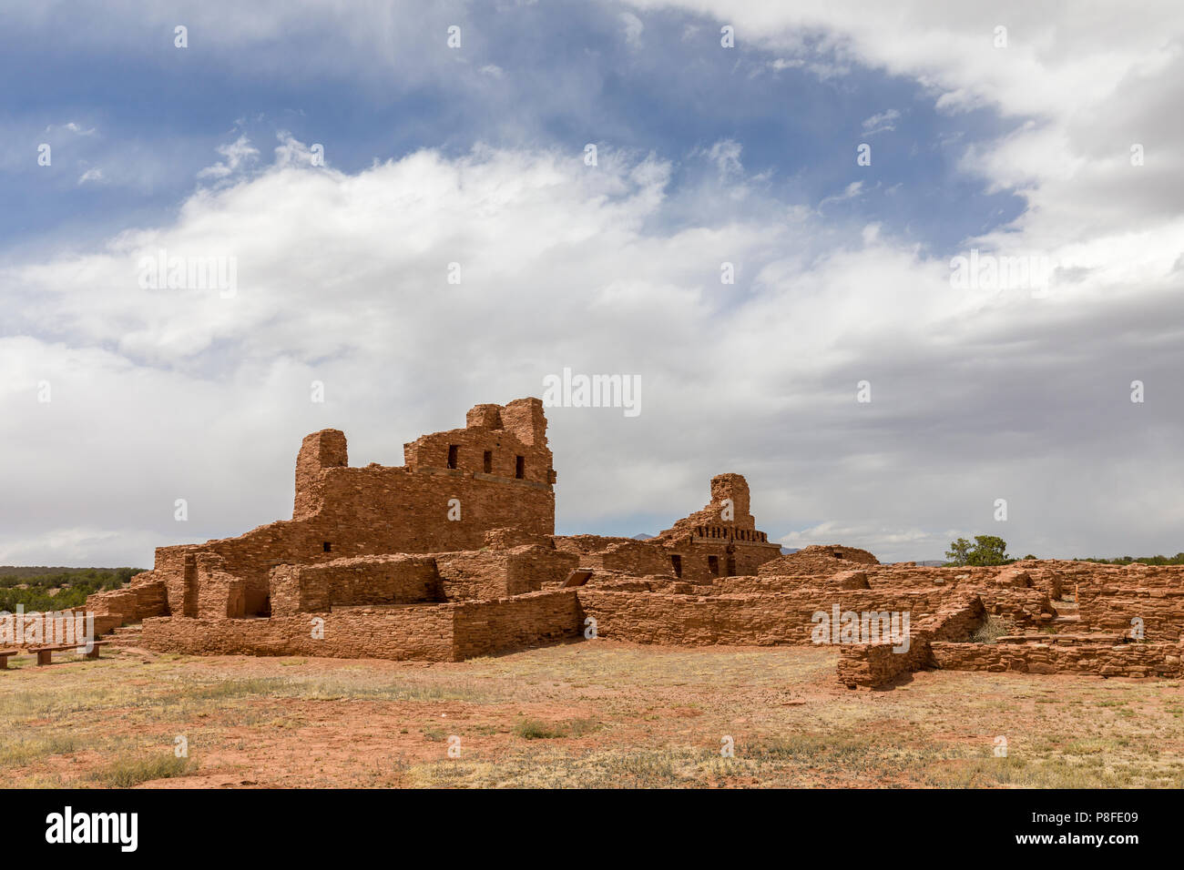 Abo rovine, la Missione di San Gregorio de Abo, Salinas Pueblo Missions National Monument, Nuovo Messico, STATI UNITI D'AMERICA Foto Stock