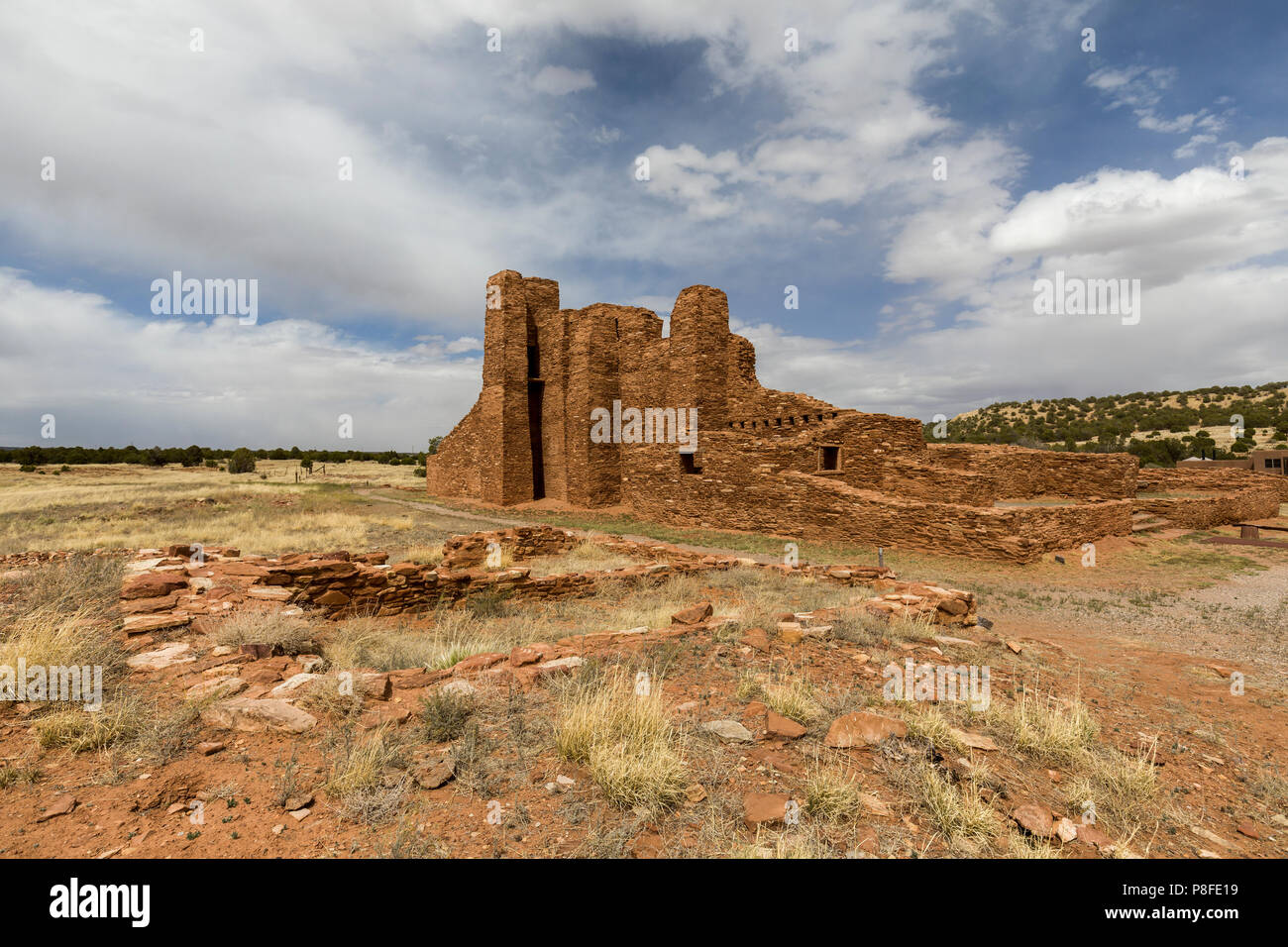 Abo rovine, la Missione di San Gregorio de Abo, Salinas Pueblo Missions National Monument, Nuovo Messico, STATI UNITI D'AMERICA Foto Stock