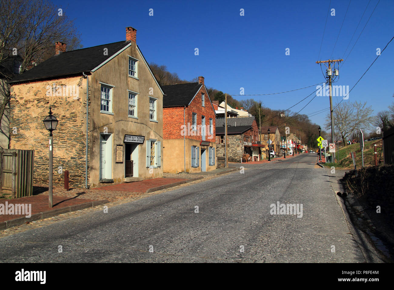 White Hall, Taverna si trova sul Potomac Street in harpers Ferry National Historical Park, WV, ha servito come un magazzino, taverna e residenza privata Foto Stock