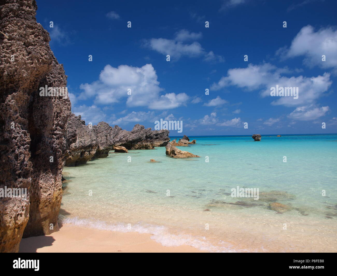 Achille Bay Beach vicino al Fort di Santa Caterina, Bermuda Foto Stock