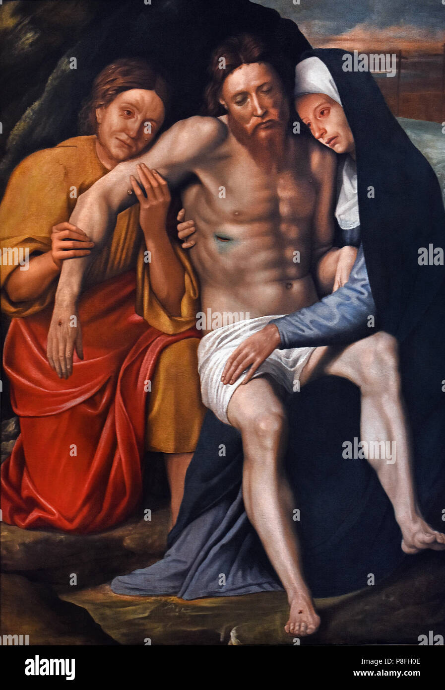 La deposizione delle lacrime da Giovanni Francesco Caroto (1480 - 1555 o 1558) italiano italia Foto Stock