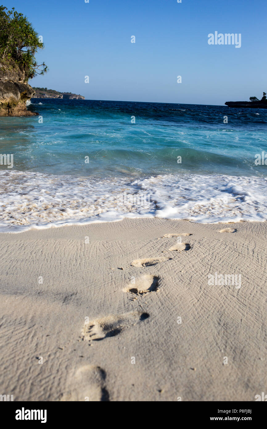 Orme sulla Bach a Bali Foto Stock
