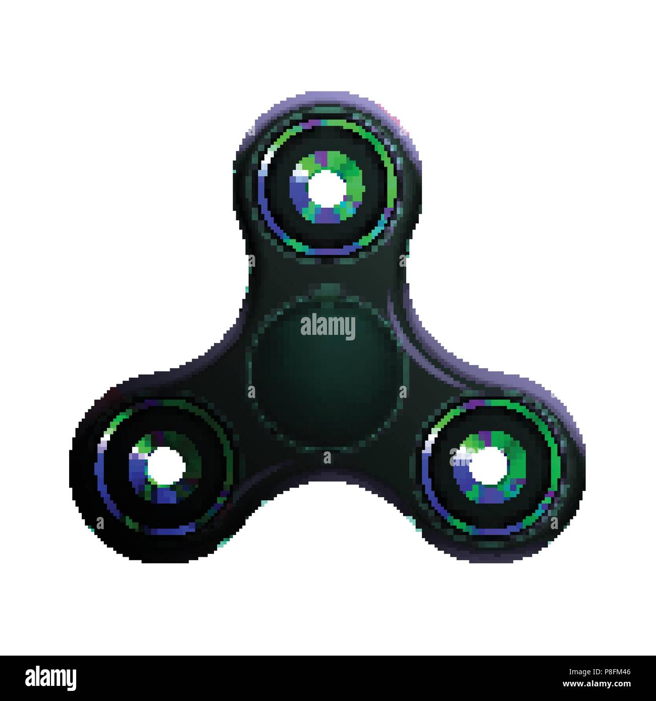 Stock illustrazione vettoriale realistico spinner isolati su sfondo bianco. Agitano: dito giocattolo. EPS 10 Illustrazione Vettoriale