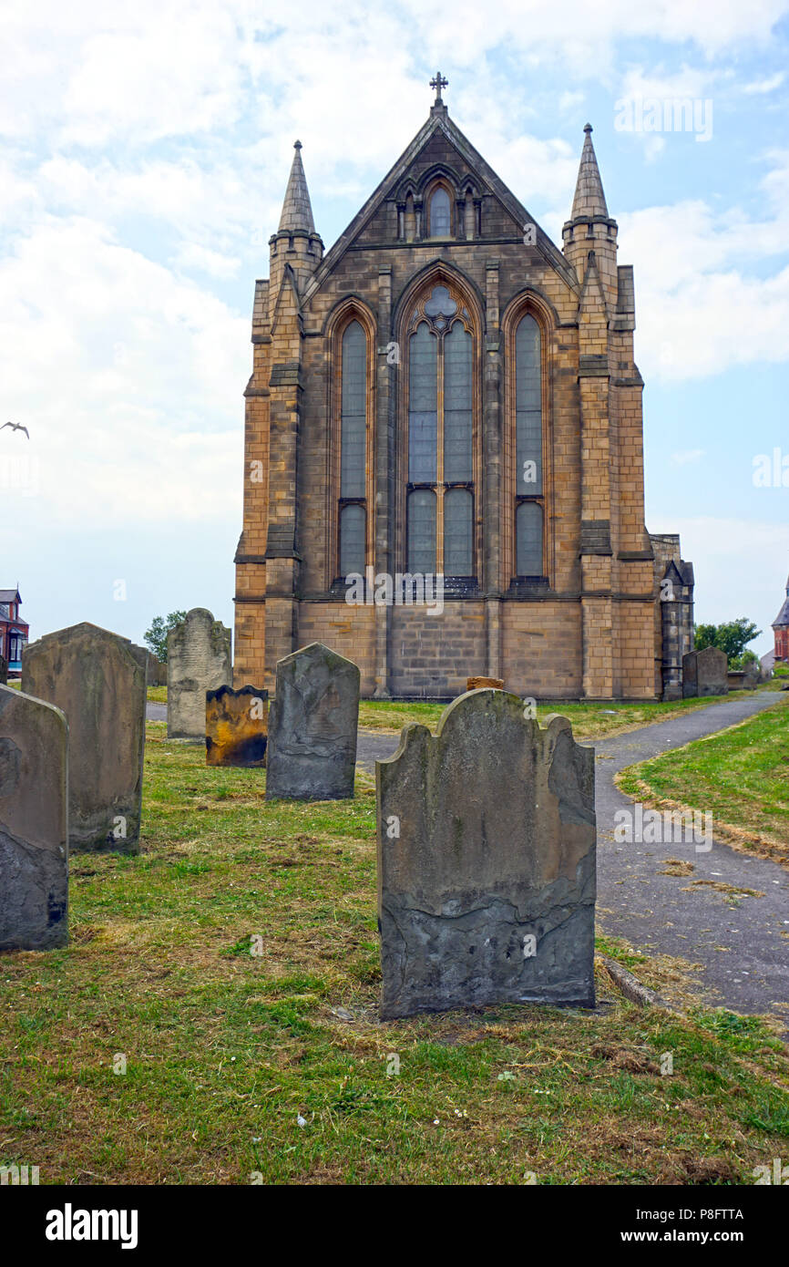 St Hilda antica chiesa sulla capezzagna a Hartlepool Regno Unito Foto Stock