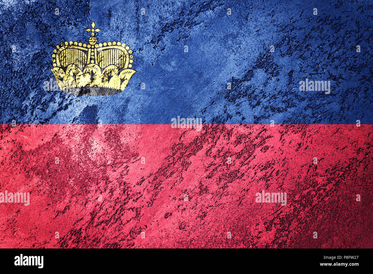 Grunge Liechtenstein Bandiera Il Liechtenstein Bandiera Con Texture Grunge Foto Stock Alamy