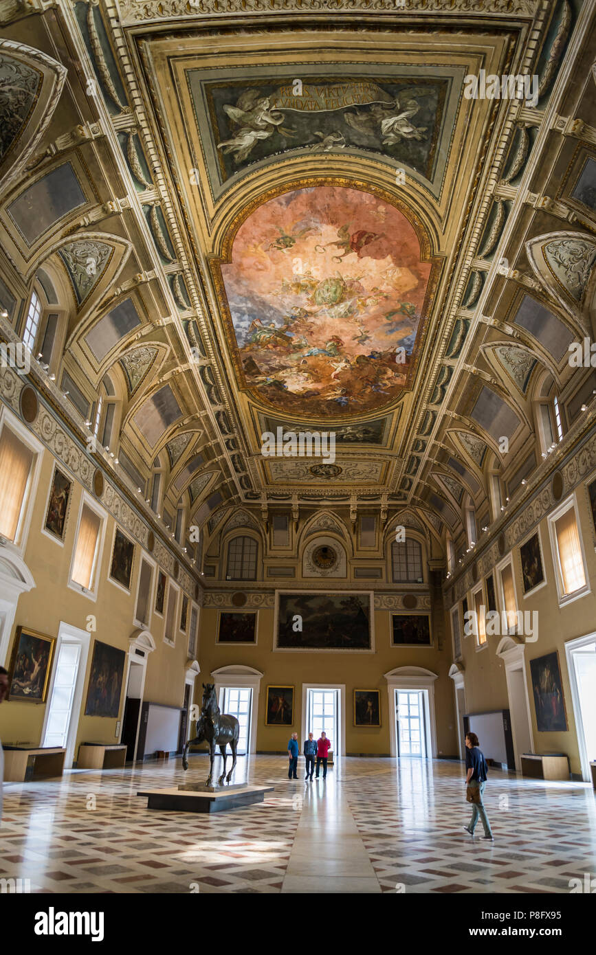 La Sala della Meridiana, o meridiano Hall, Museo Archeologico Nazionale di Napoli, Italia Foto Stock