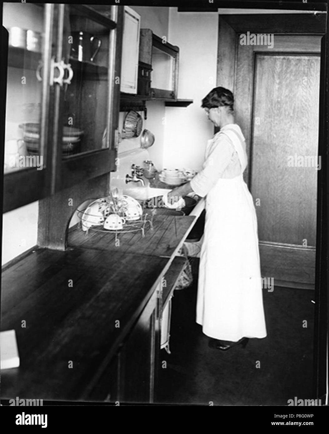 Foto d'epoca posture per la lavorazione Foto Stock