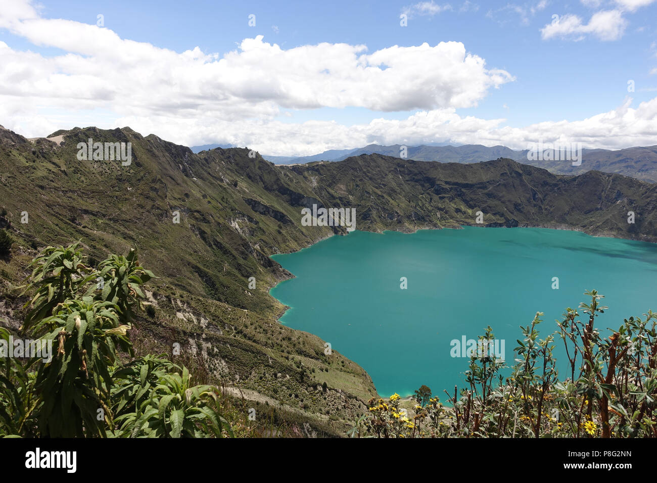 Lago di Quilotoa, Ecuador Foto Stock