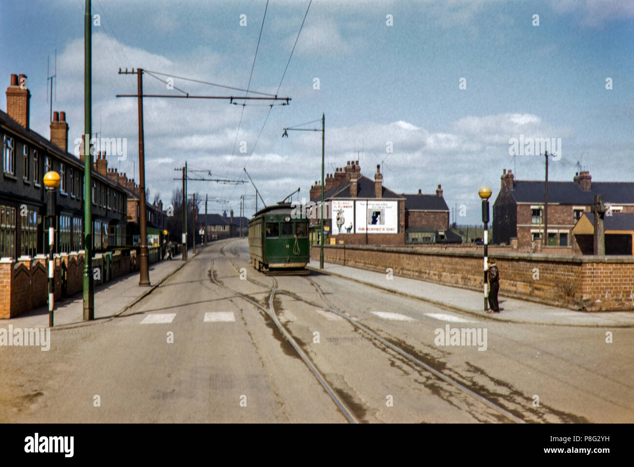 Grimsby e Immingham Light Railway tram no. 11 immagine presa in aprile 1956 Foto Stock