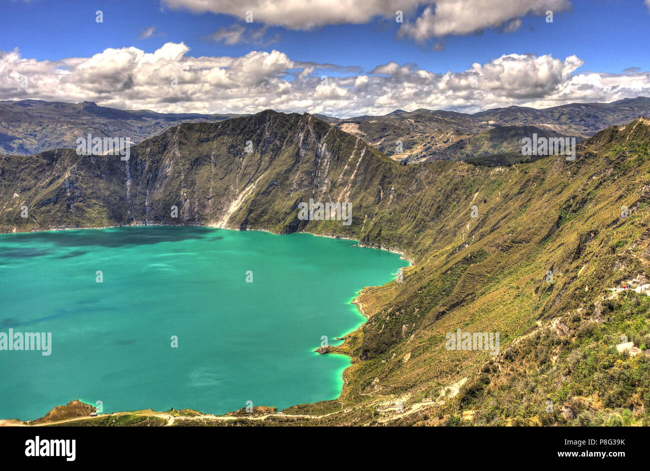 Lago di Quilotoa, Ecuador Foto Stock