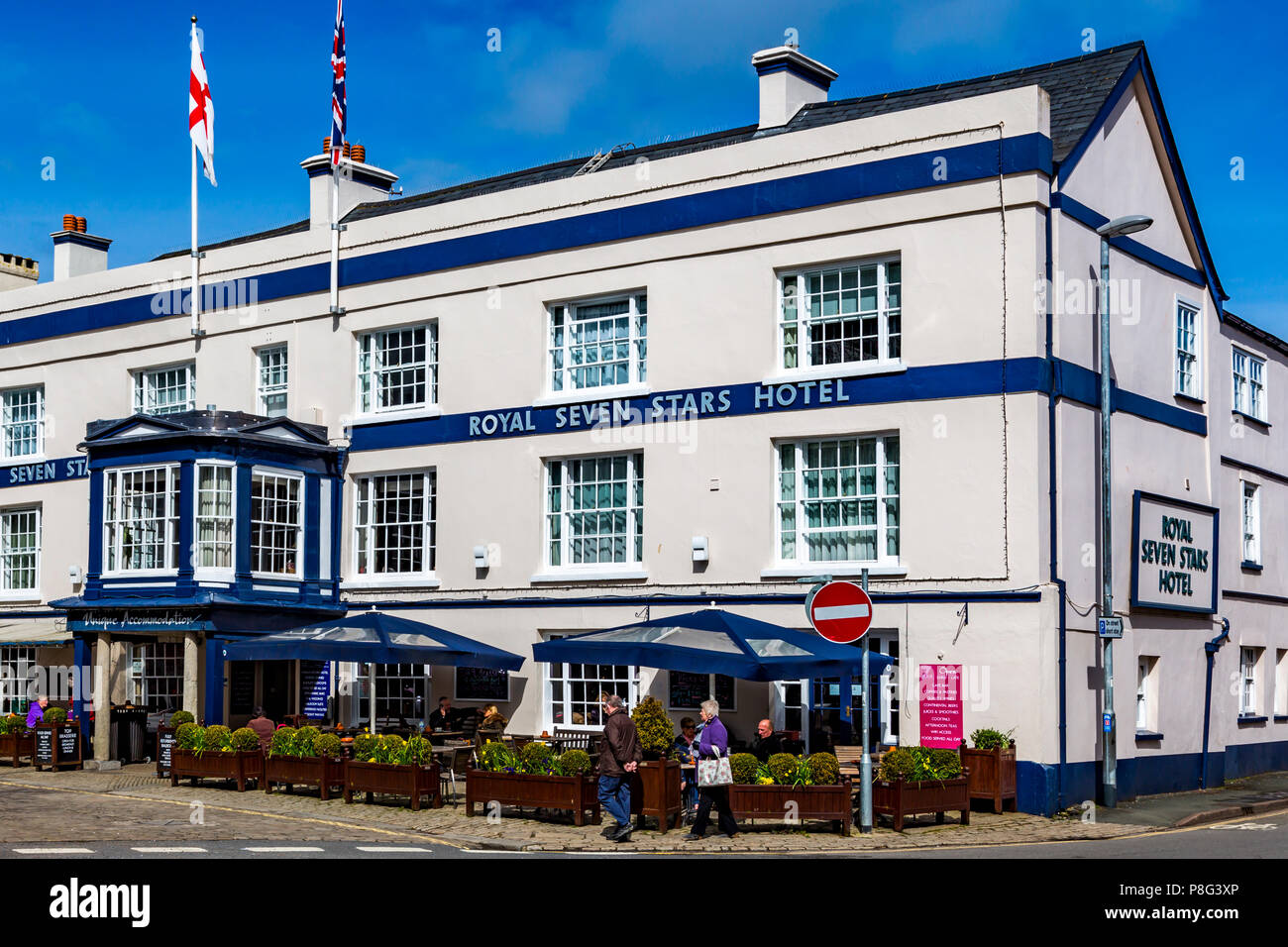 Il Royal 7 stars Hotel a Totnes, Devon. Foto Stock
