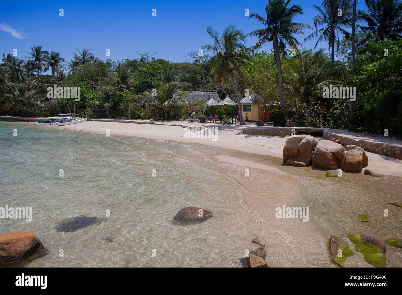 Isola di Hong ONGS, Whale Island, Baia di Nha Trang, Vietnam Asia Foto Stock
