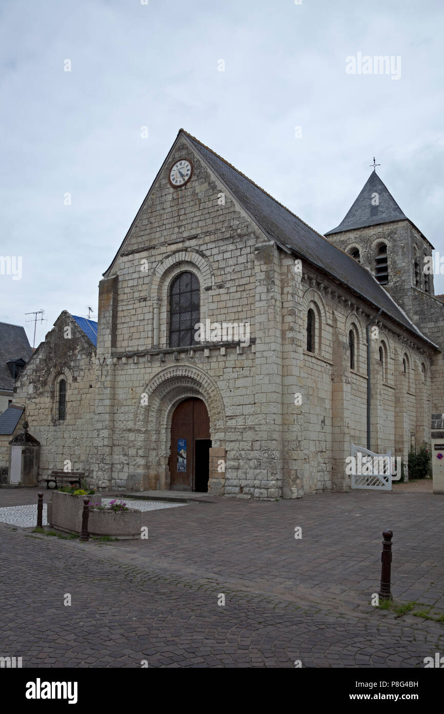 Saint-Gilles chiesa, I'lle-Bouchard, Indre-et-Loire, Francia, Europa Foto Stock