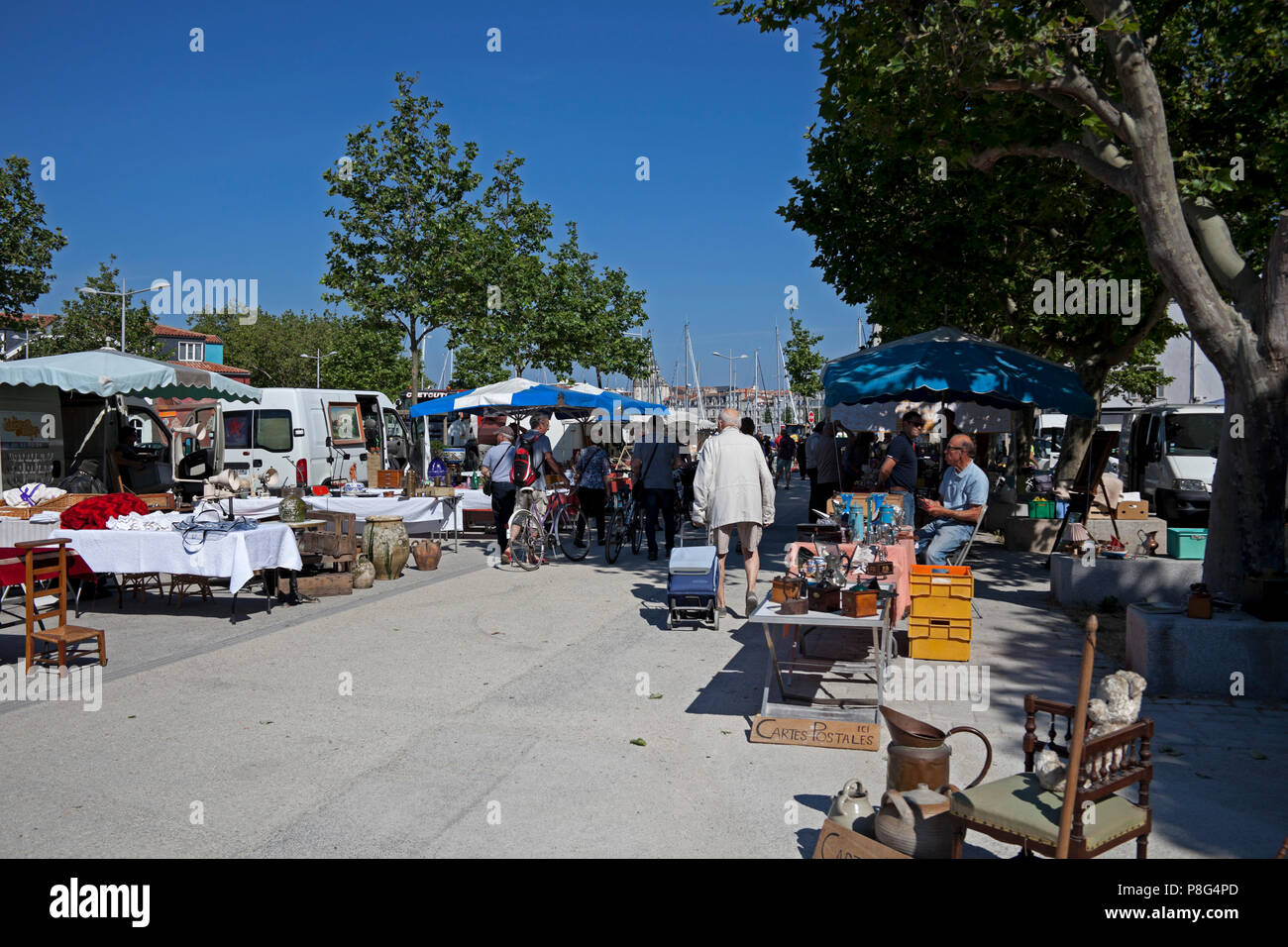 La Rochelle, mercato parte sud-ovest della Francia e capitale del dipartimento della Charente-Maritime. Francia, Europa Foto Stock