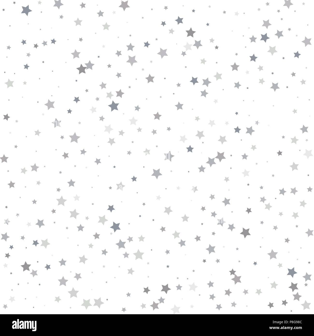 Silver glitter stelle che cadono dal cielo su sfondo bianco. Abstract  Background. Glitter pattern per banner. Illustrazione Vettoriale Immagine e  Vettoriale - Alamy