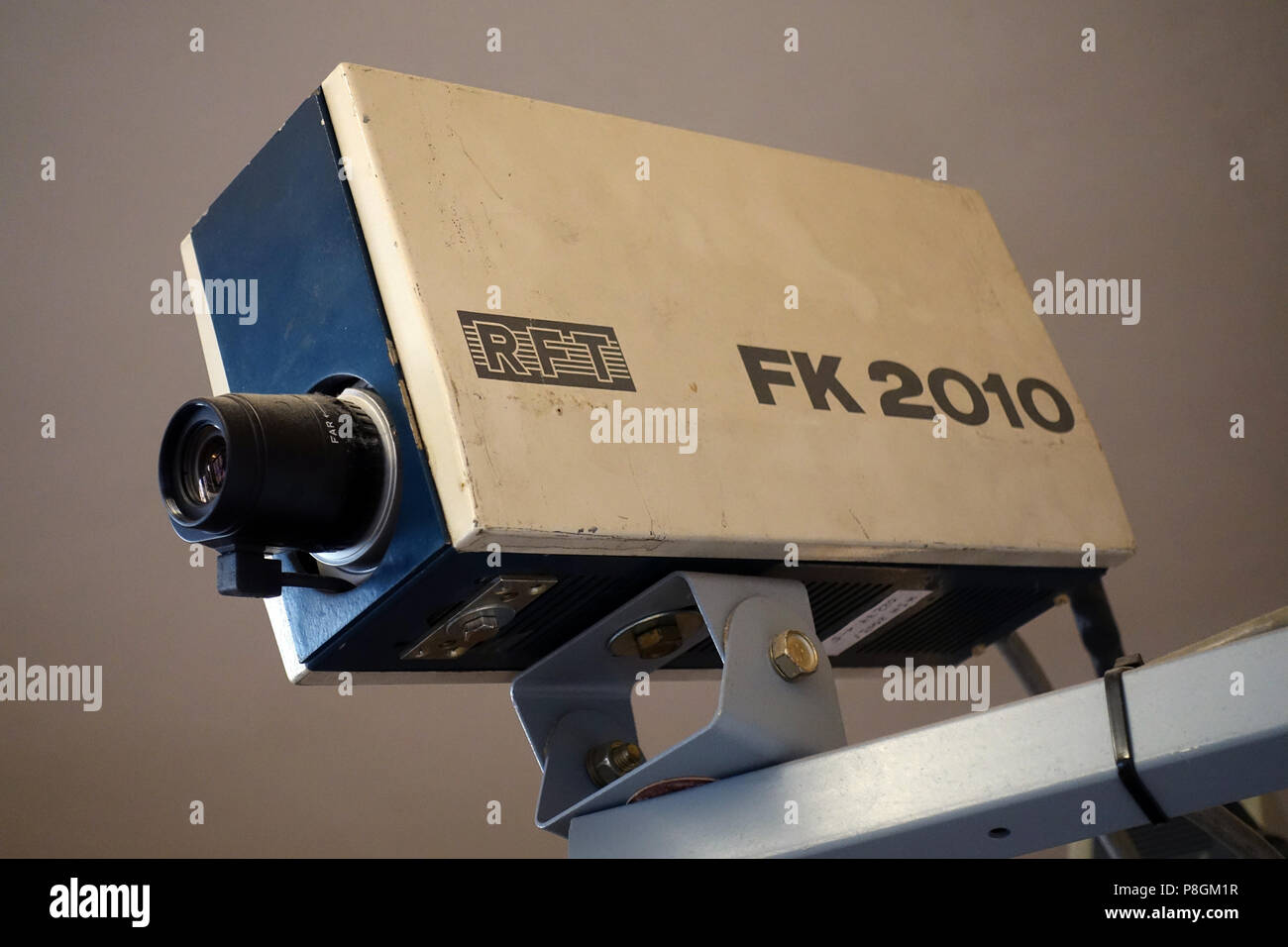 Berlino, Germania, videocamera di sorveglianza in Stasi Museum di Berlino Foto Stock