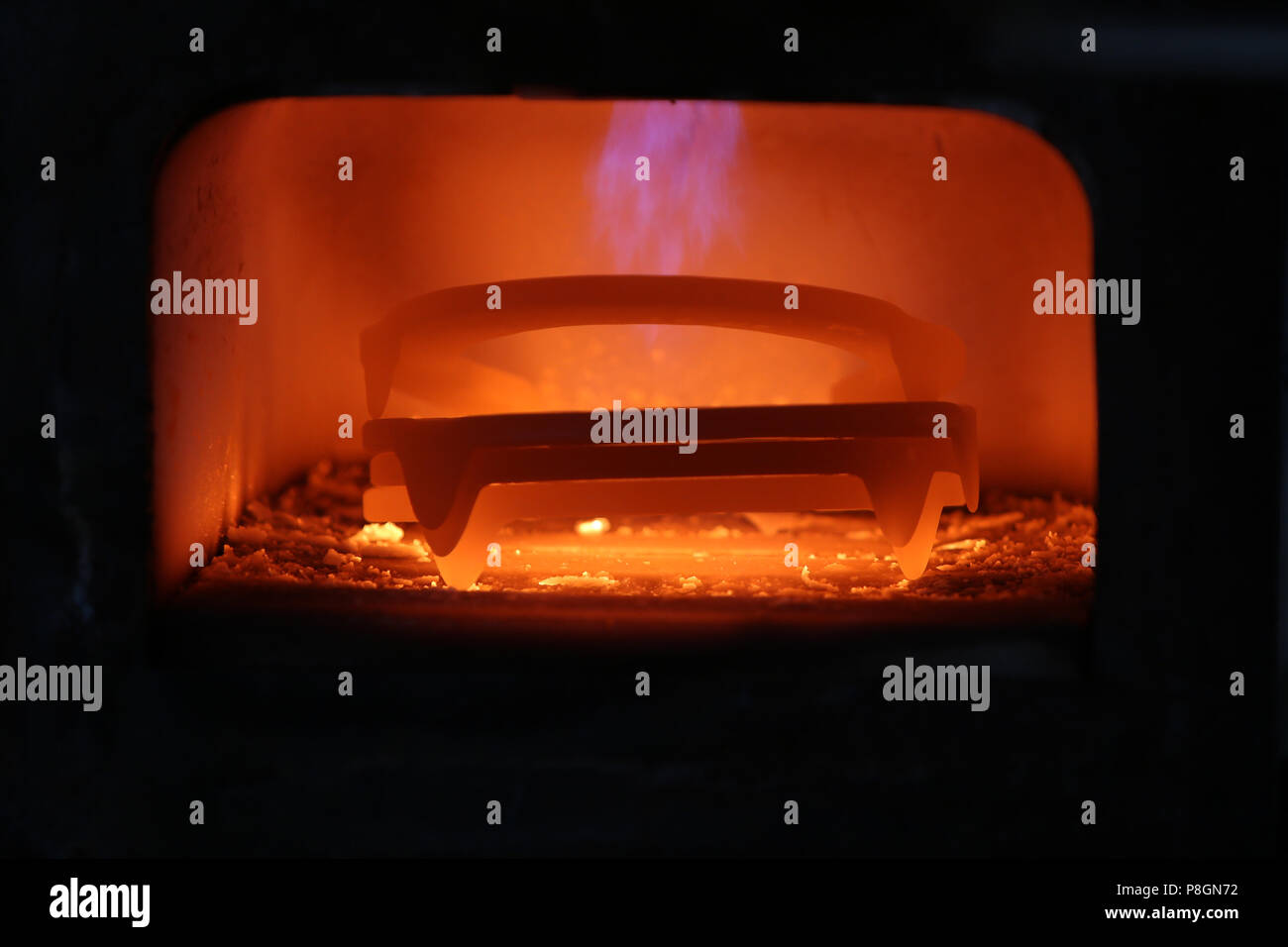 Neustadt (Dosse), cavalcate vengono riscaldati in un forno Foto Stock