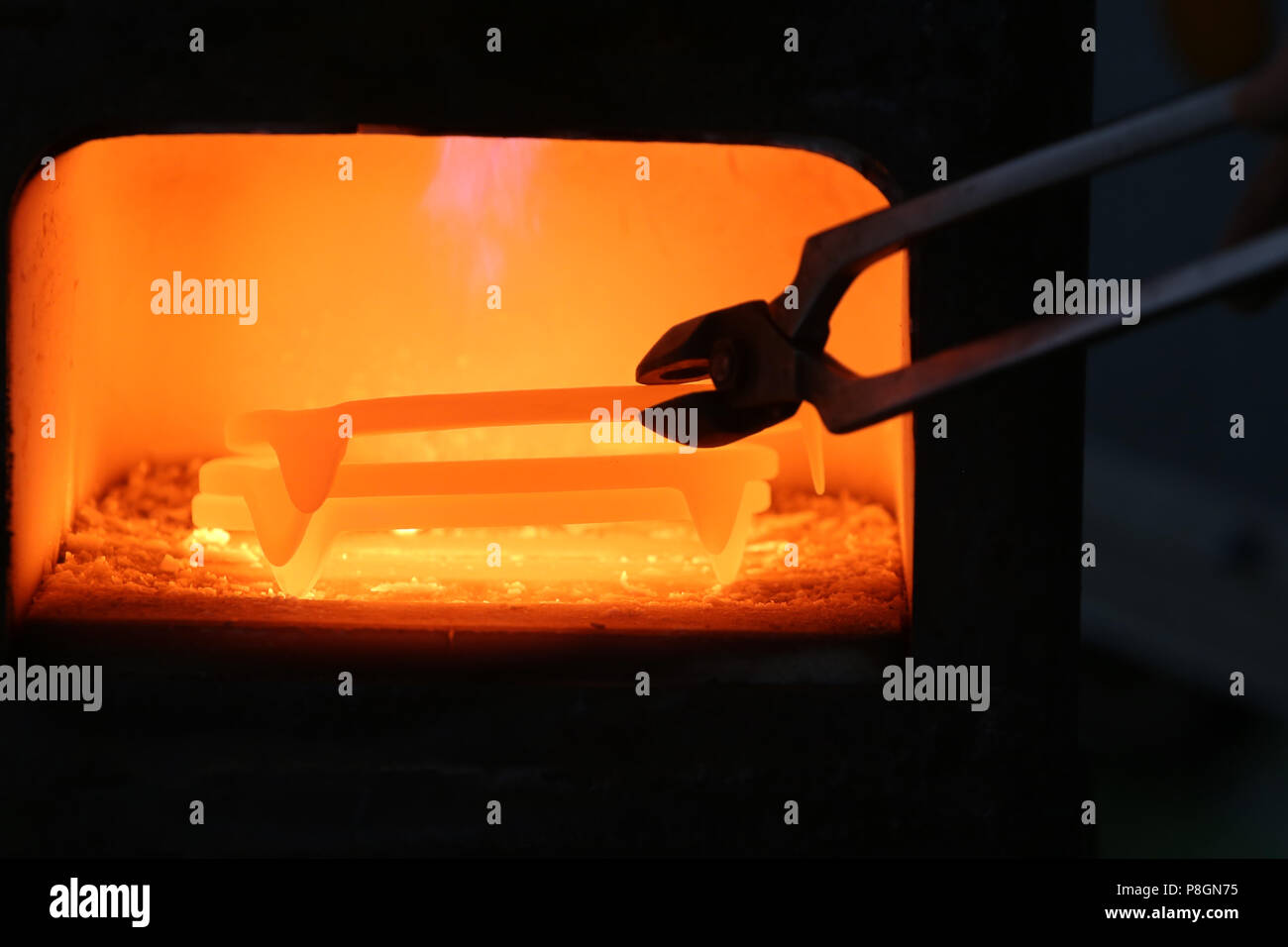 Neustadt (Dosse), cavalcate vengono riscaldati in un forno Foto Stock