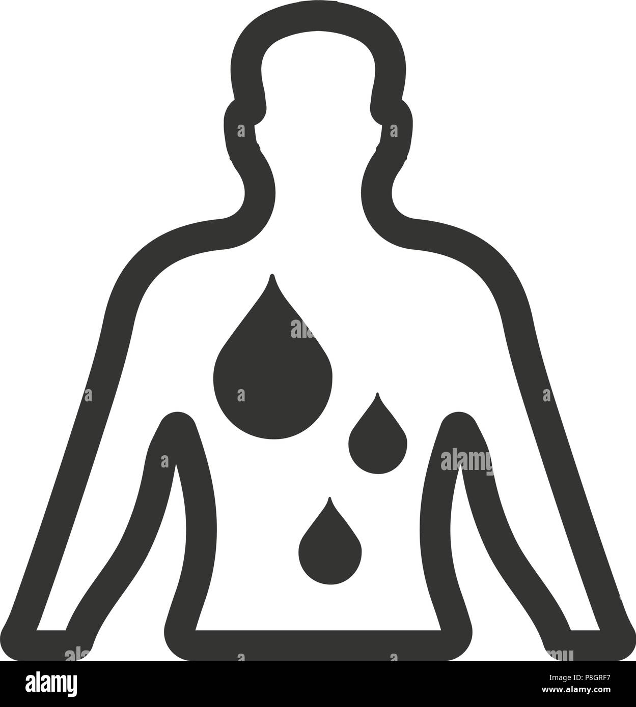 Emorragia interna, icona Illustrazione Vettoriale