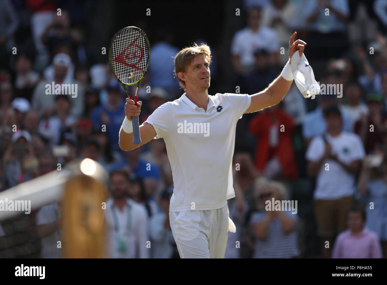 Londra, Inghilterra - 11 Luglio: Kevin Anderson assistere giorno nove del Wimbledon Tennis campionati a tutti England Lawn Tennis e Croquet Club sulla luglio 11, 2018 a Londra, Inghilterra. Persone: Kevin Anderson Credito: tempeste Media Group/Alamy Live News Foto Stock