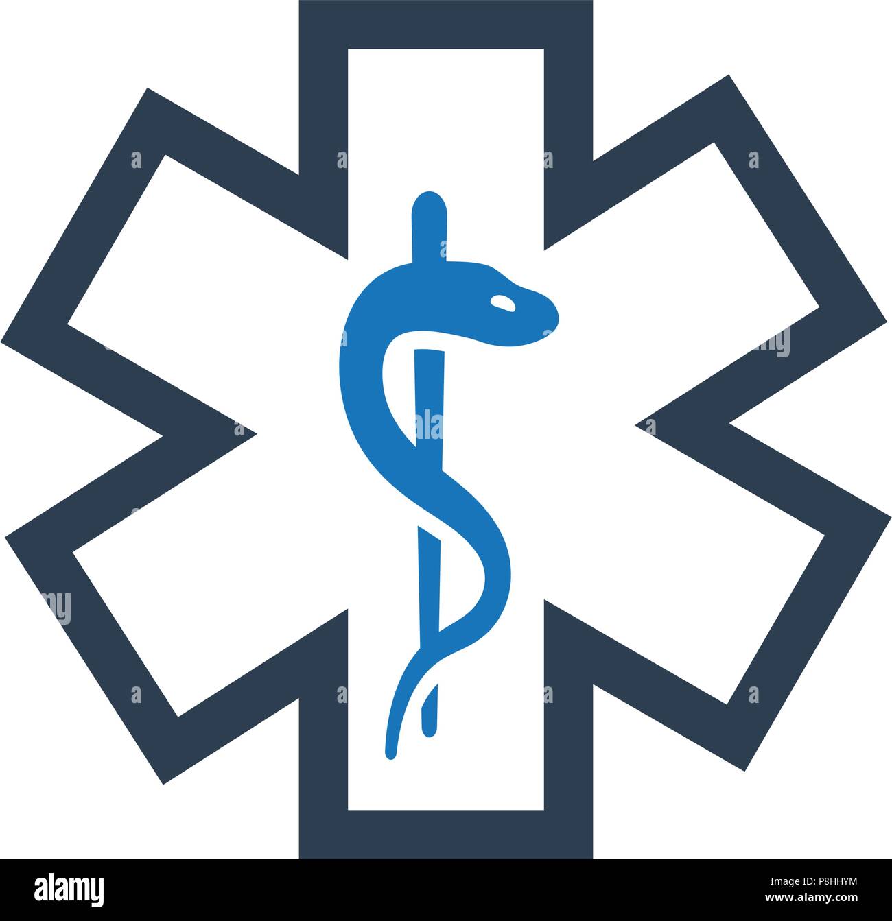 Bella, meticolosamente caduceo icona Illustrazione Vettoriale