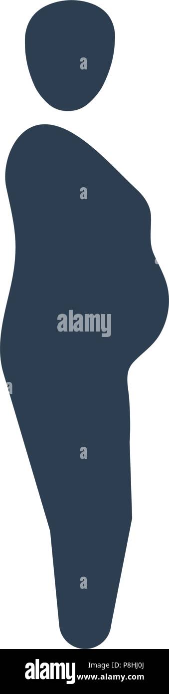 Fat Man icona Illustrazione Vettoriale