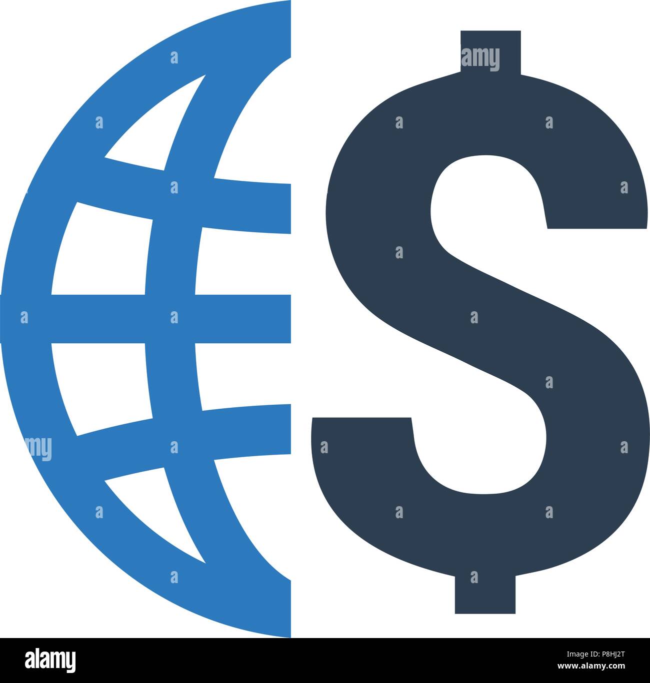 Finanza globale icona Illustrazione Vettoriale