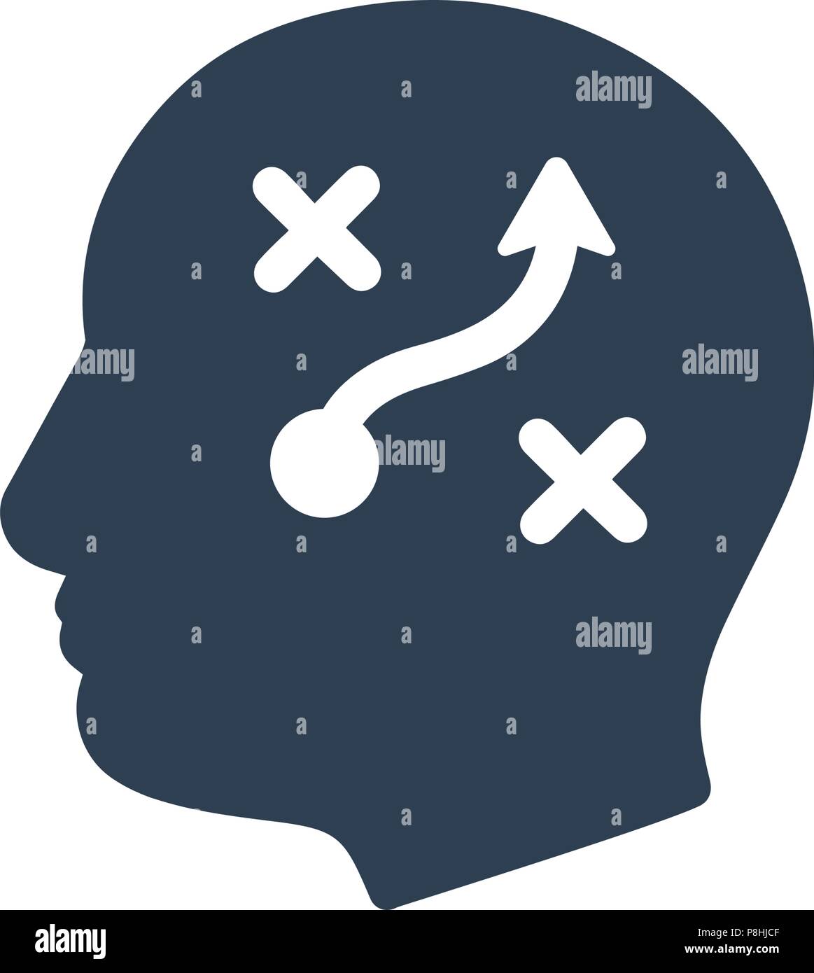 Pensiero strategico icona Illustrazione Vettoriale