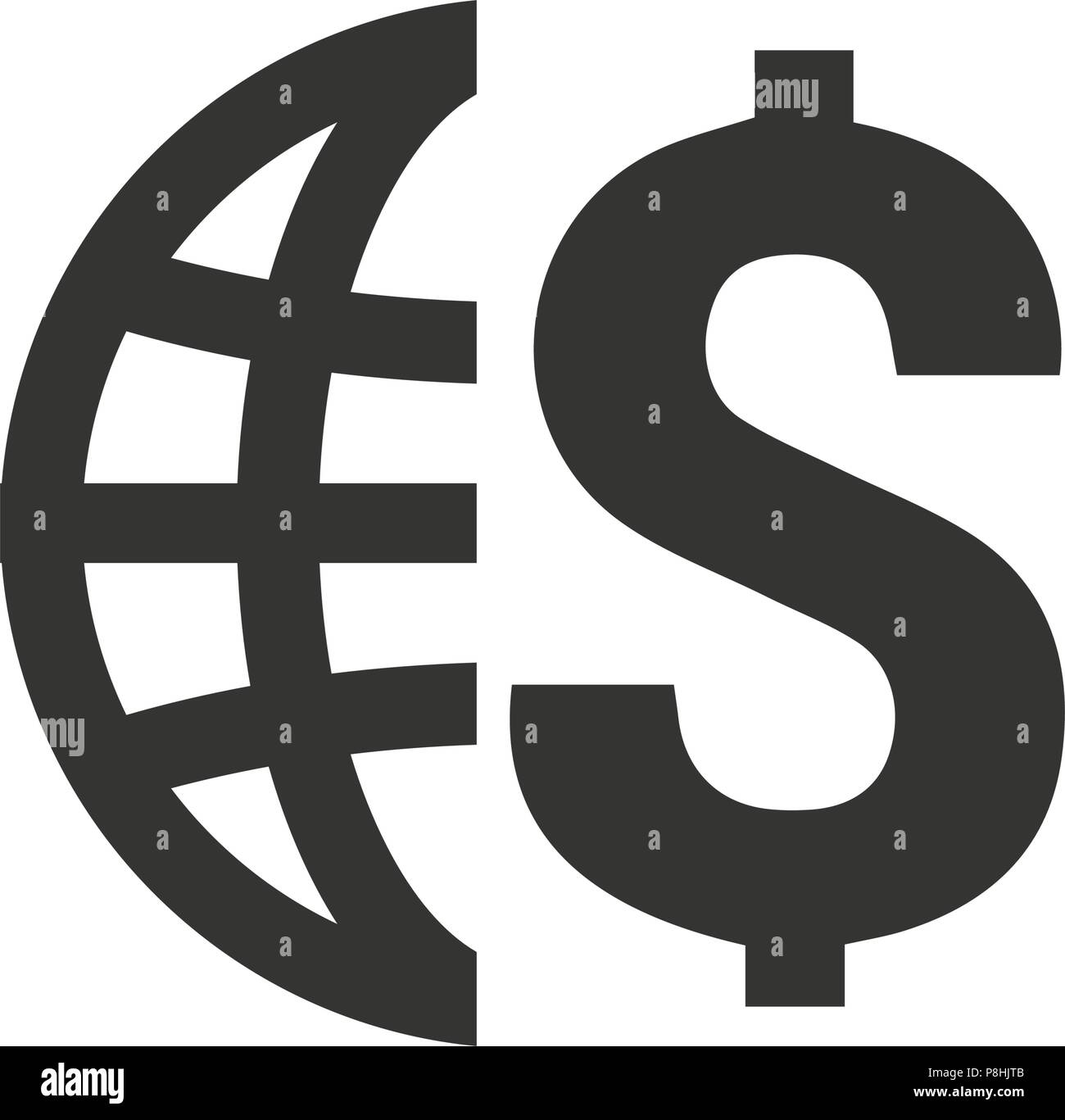 Finanza globale icona Illustrazione Vettoriale
