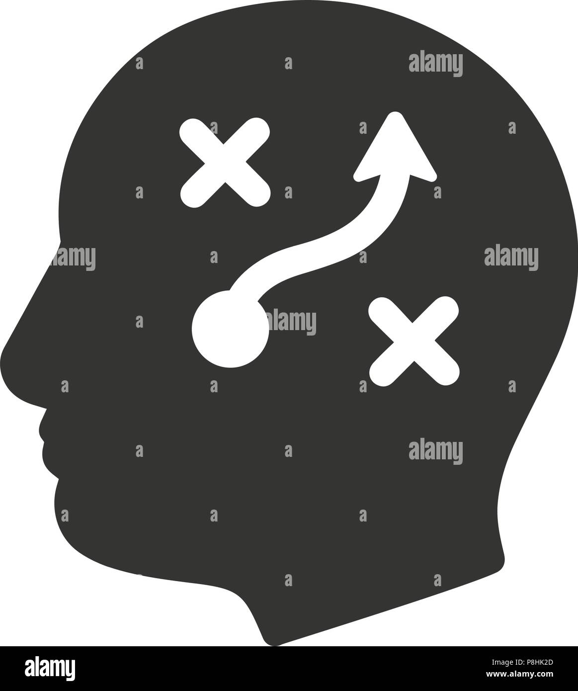 Pensiero strategico icona Illustrazione Vettoriale