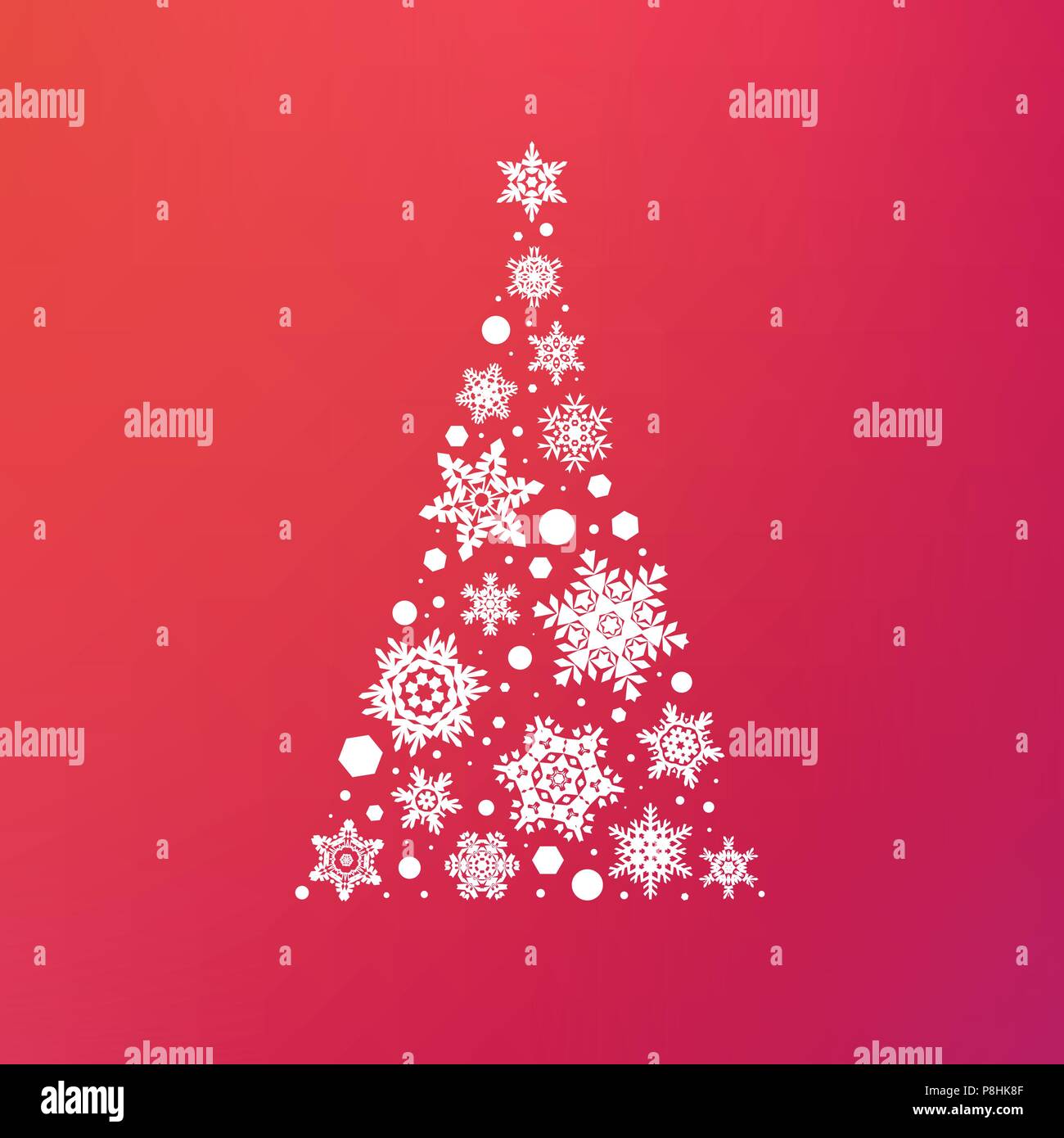 Buon Natale Rosa.Stock Illustrazione Vettoriale Abstract Albero Di Natale I Fiocchi Di Neve Sfondo Rosa Concept Design Per