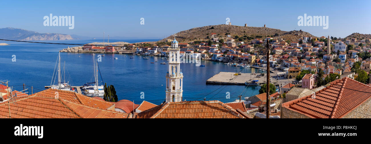 Immagine panoramica di Halki. Foto Stock