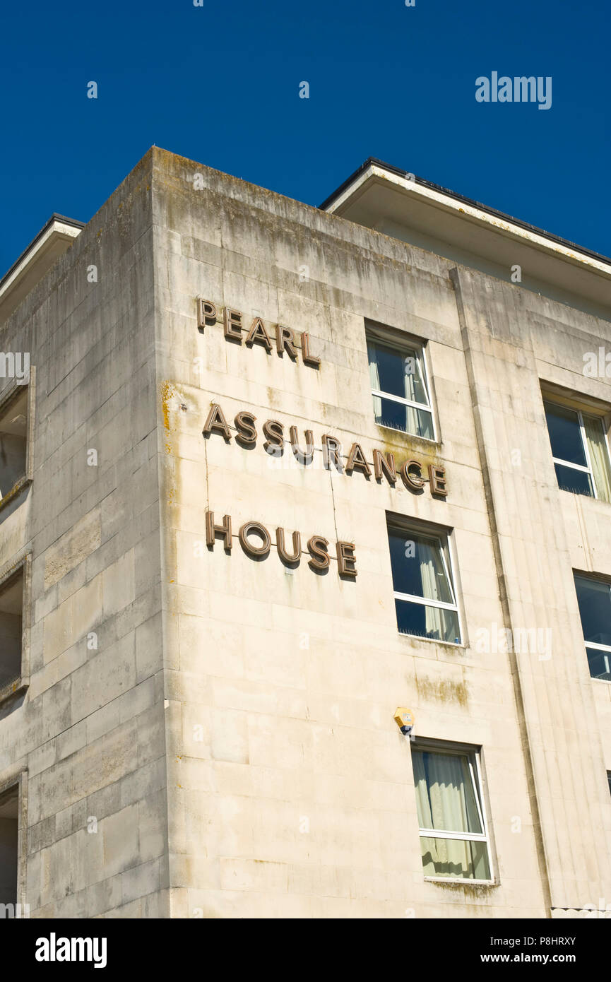 Pearl Assurance Casa nel centro città di Plymouth Devon England Regno Unito Foto Stock