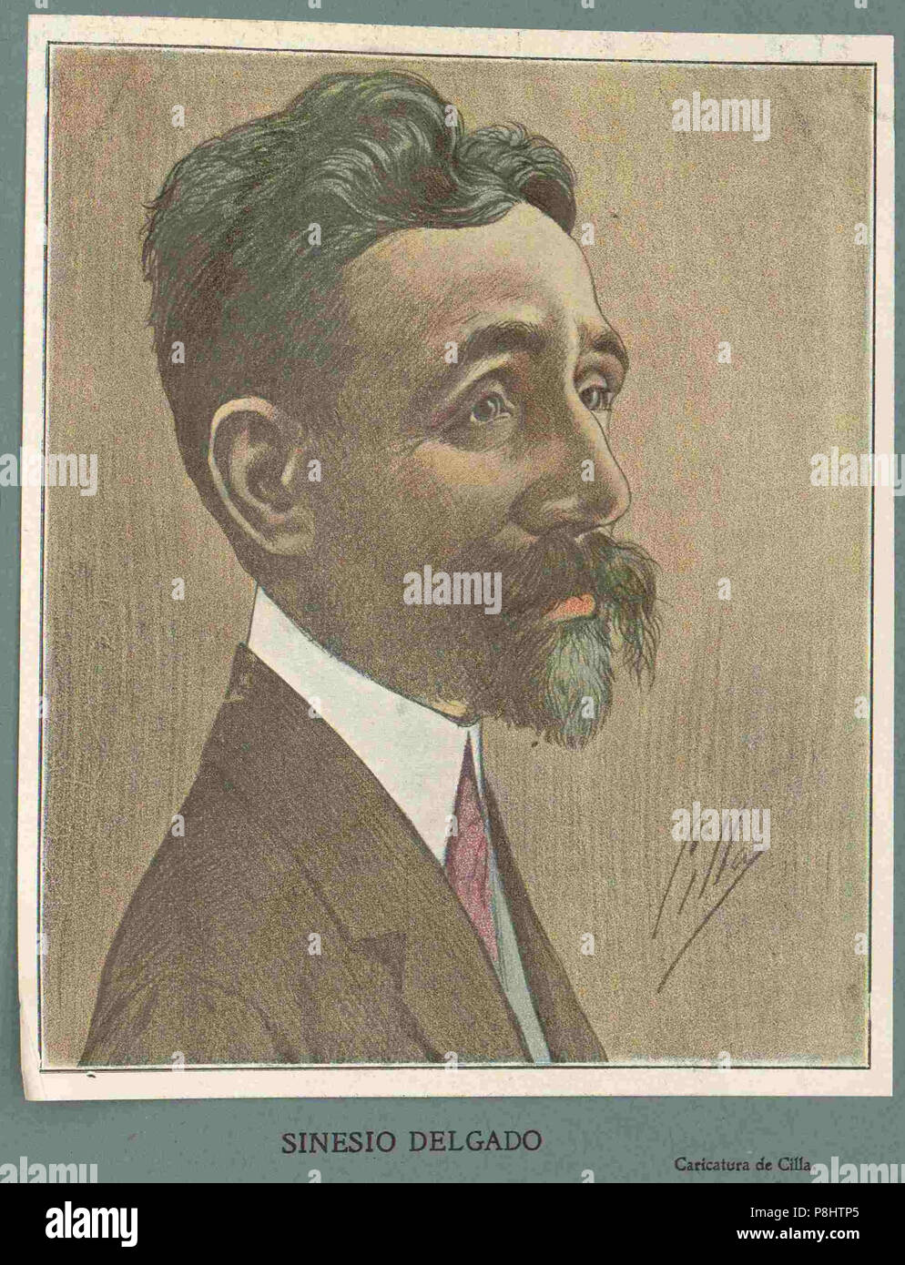 . 522 Sinesio Delgado, caricatura de Cilla Foto Stock