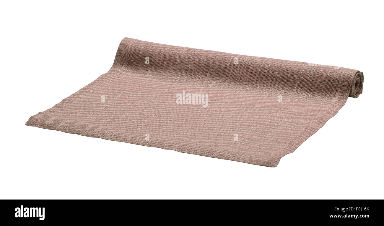 Tabella laminati runner isolato su sfondo bianco. Includere il percorso di clipping Foto Stock