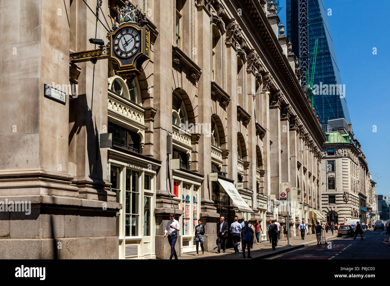 Negozi Boutique presso il Royal Exchange di Londra, Inghilterra Foto Stock