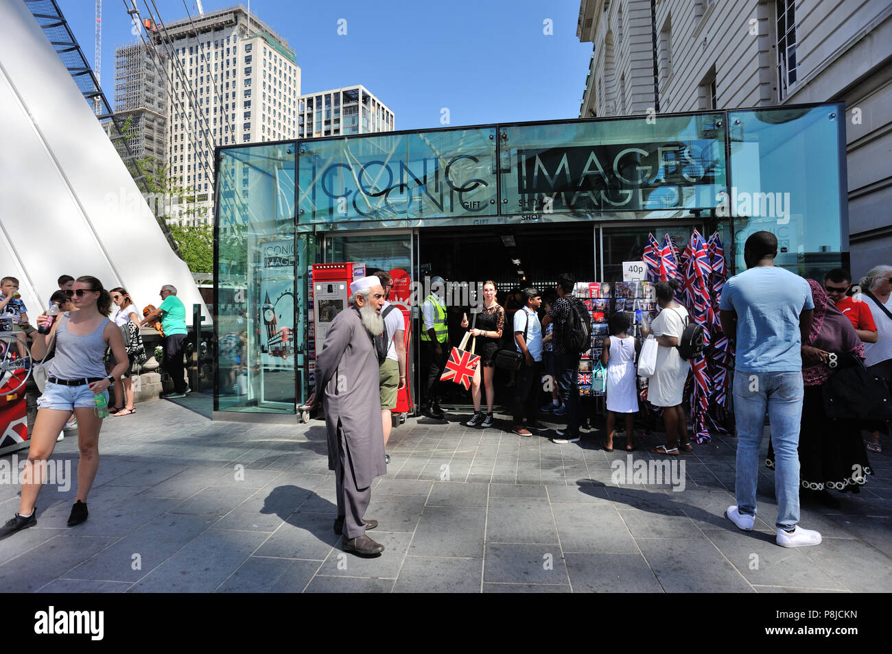 Immagini iconiche, London Eye, Southbank, London, England, Regno Unito Foto Stock