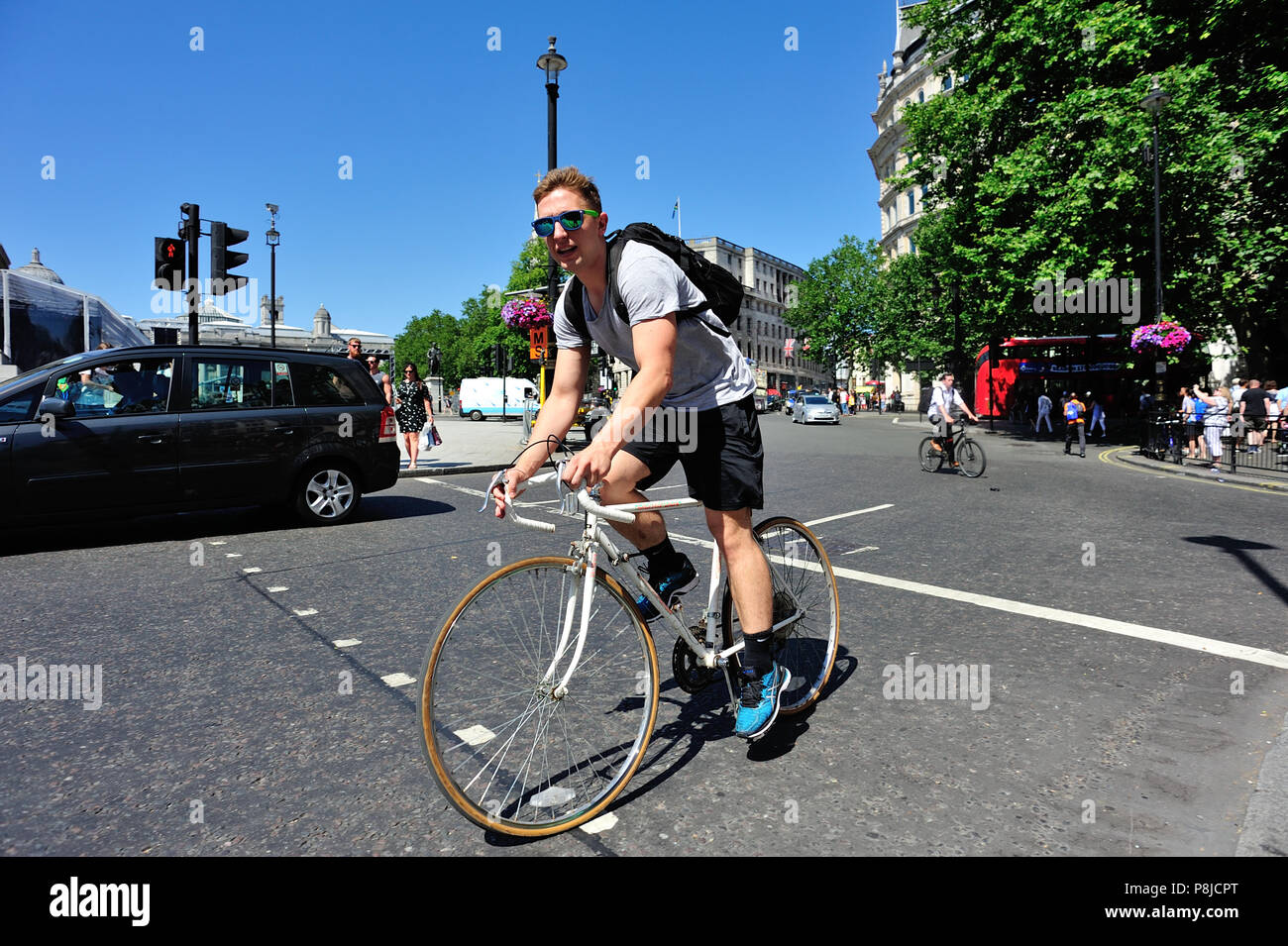 Escursioni in bicicletta in London, England, Regno Unito Foto Stock