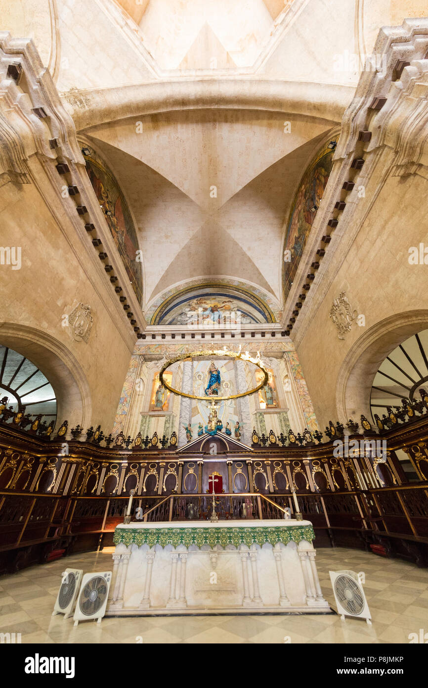 Vista interna della Cattedrale dell Immacolata Concezione di Maria Vergine nella Plaza de la Catedral,l'Avana, Cuba Foto Stock