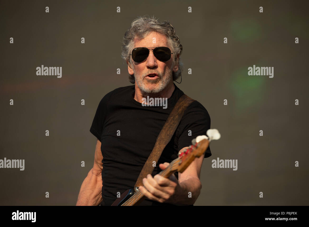 Londra, Regno Unito. 6 luglio 2018. Roger Waters esegue sul grande palco in legno di quercia, British Summer Time 2018. Foto Stock
